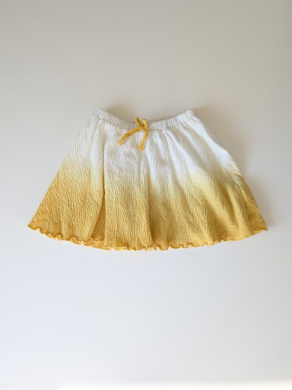Zara Girls Tie Dye Yellow Ruffle Skirt 2-3